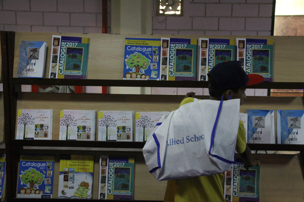 Books were also on display at the expo. PHOTO: AYESHA MIR
