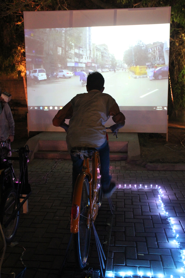 One project involved riding through the streets of old Karachi in a virtual tour. PHOTO: AYESHA MIR/EXPRESS