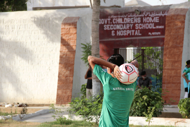 Karachi United Football Club CEO Imran Ali said we could at least make their focus turn to sports and play our part in this positive cause. PHOTO: AYESHA MIR
