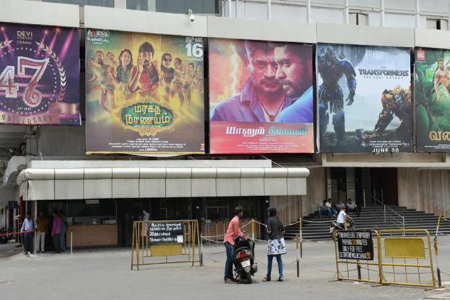 a deserted multiplex in chennai on monday the 30 corporation tax effectively takes entertainment tax in tamil nadu to 58 from the tax free status earlier accorded to local tamil films photo afp