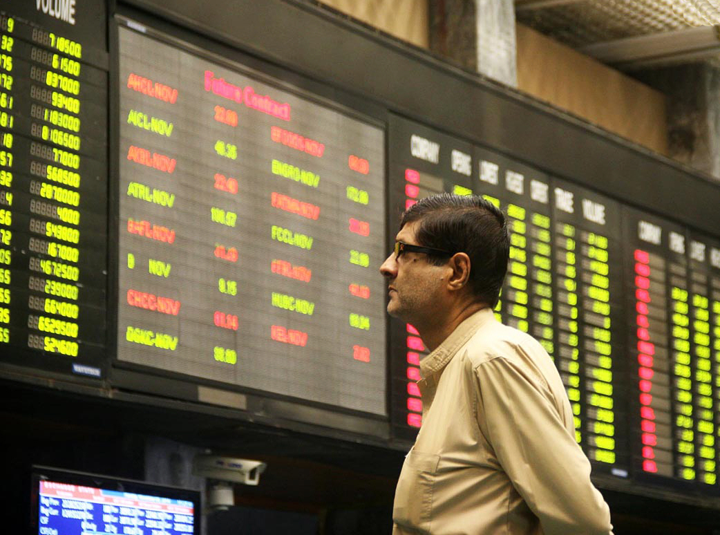 market watch kse 100 gains 964 points in intra day trading but ends almost flat