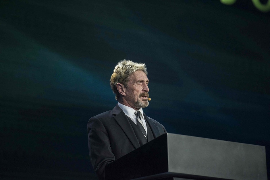 mcafee sued intel after the company warned him that using his name would infringe its trademarks photo afp