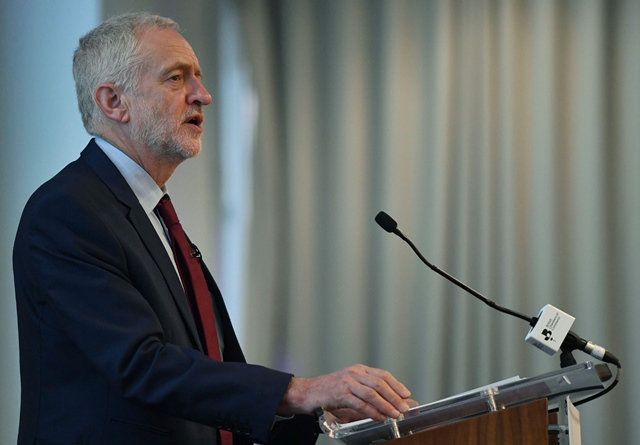 britain 039 s opposition labour party leader jeremy corbyn delivers a speech at a british chambers of commerce business and education summit in london on july 6 2017 photo afp
