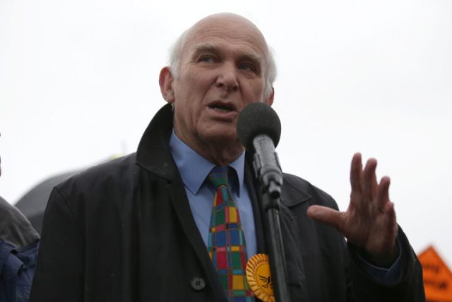 vince cable in london britain photo afp