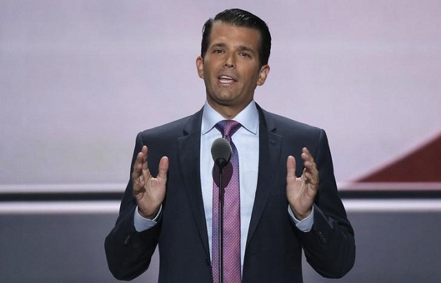 donald trump jr speaks about his father republican u s presidential nominee donald trump during the second day of the republican national convention in cleveland ohio u s july 19 2016 photo reuters