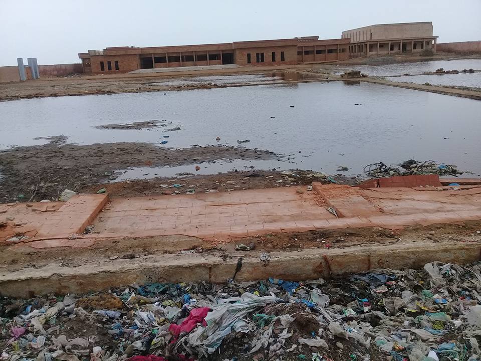 the school is now inhabited by drug addicts and animals it is surrounded by sewage water and the foul odour of dead fish photo express