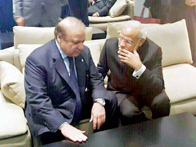 in a file photo prime minister nawaz sharif and his indian counterpart narendra modi meet ahead of the un climate summit in paris photo nni