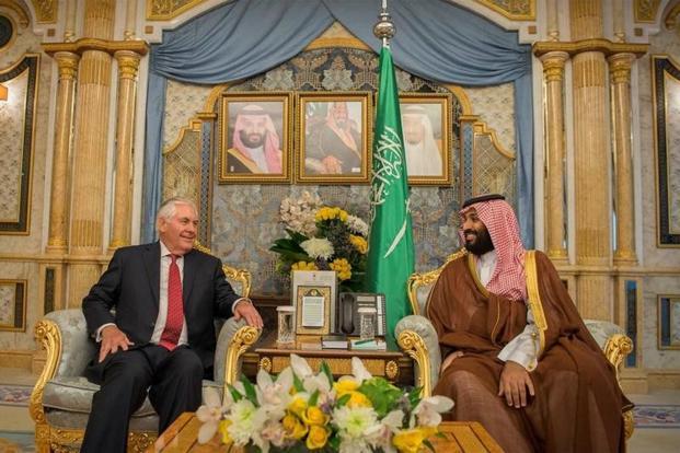 saudi crown prince mohammed bin salman meets with us secretary of state rex tillerson in jeddah photo reuters