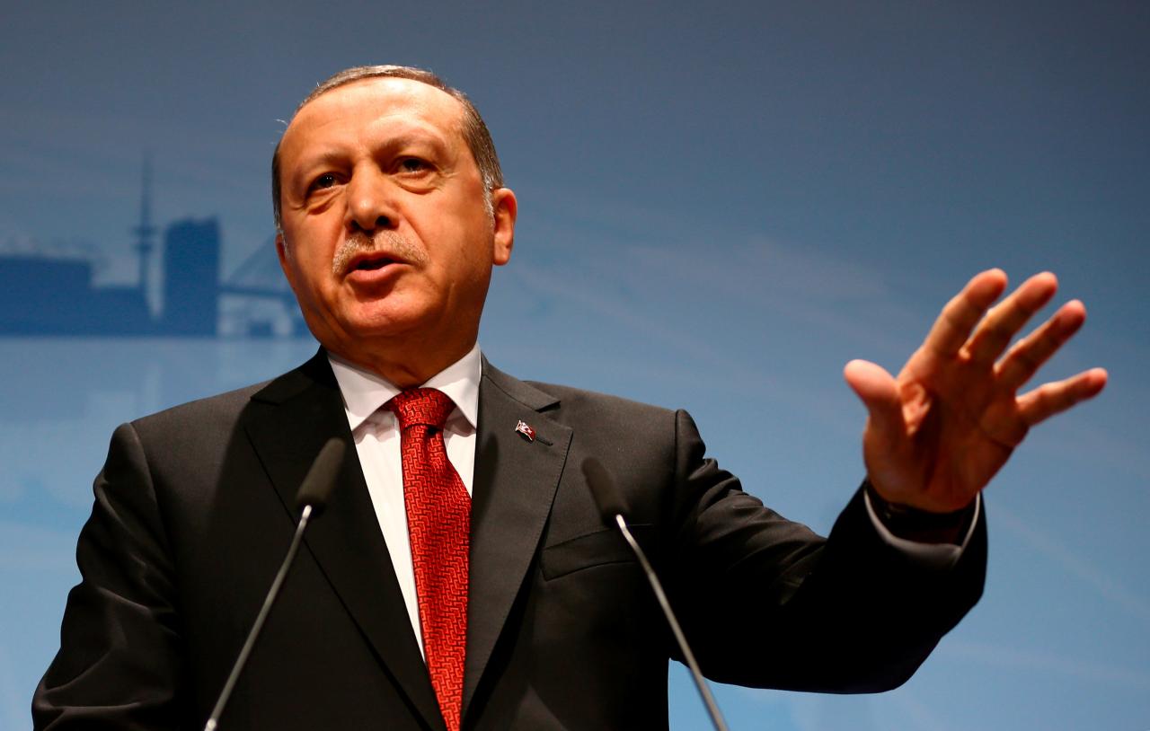 turkish president recep tayyip erdogan speaks during a news conference in hamburg germany photo reuters