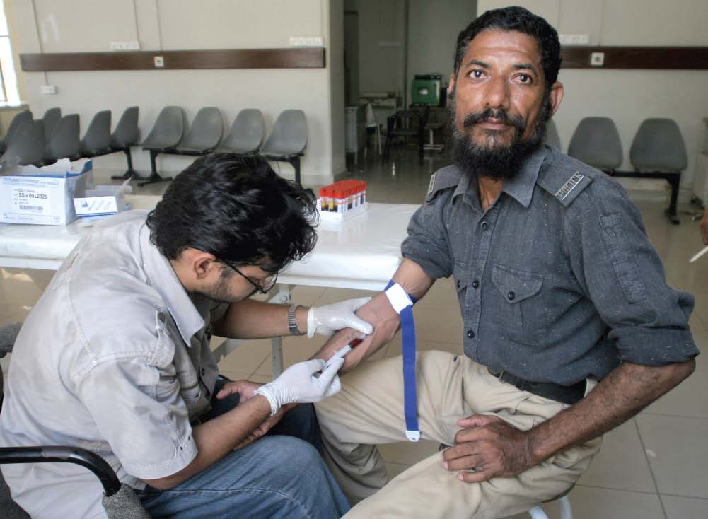 every 12th pakistani is suffering from hepatitis b and c while 500 million people around the world are suffering from the deadly viruses says alkhidmat blood bank director photos express file