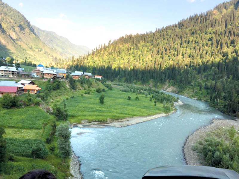 a scenic view of neelum valley photo express