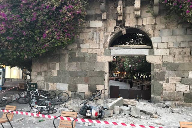 damage caused by a quake in kos greece july 21 2017 is seen in this still photograph uploaded on social media photo reuters