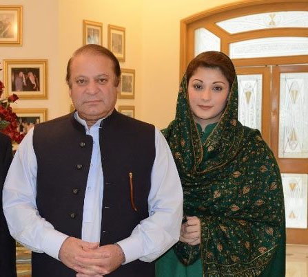 prime minister nawaz sharif with his daughter maryam nawaz photo online file