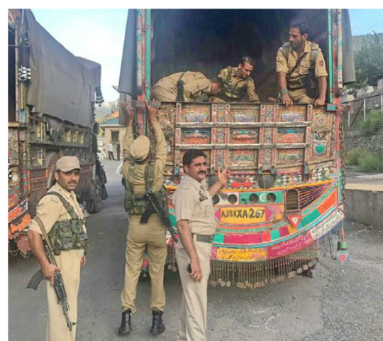 indian police claim capturing 66kg narcotics from ajk truck photo file