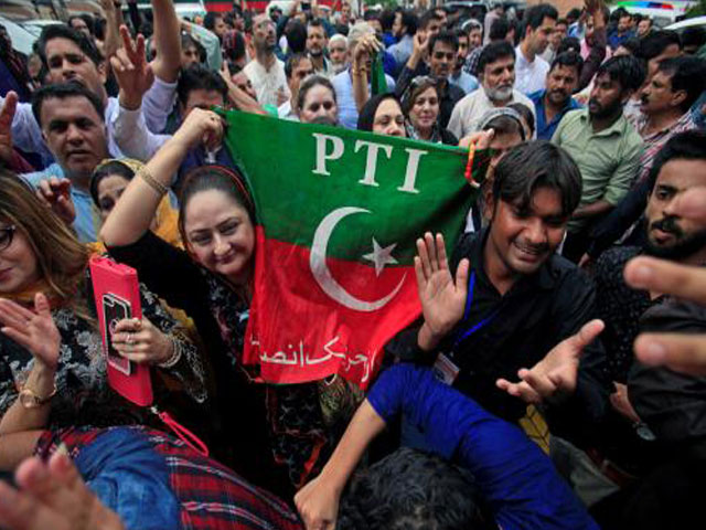 pti workers celebrate nawaz s ouster