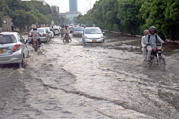 The rain resulted in traffic jams and disruptions in power supply. PHOTO: ONLINE