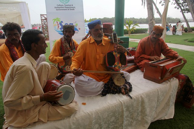 Traditional and folk music was played at the festival. PHOTO: ATHAR KHAN/EXPRESS