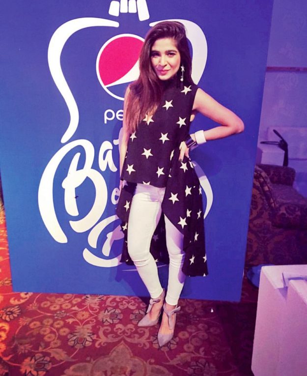 Ayesha Omar: #BATTLEOFTHEBANDS, Pepsi hosts a press conference for the return of Battle of the Bands in Karachi.