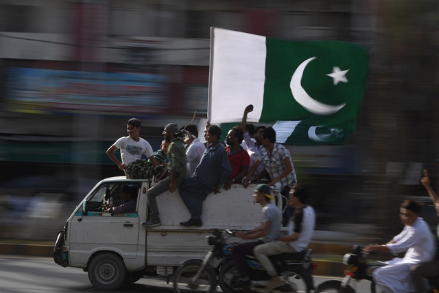 Citizens were out on the streets, celebrating the nation's 70th birthday. PHOTO: AFP