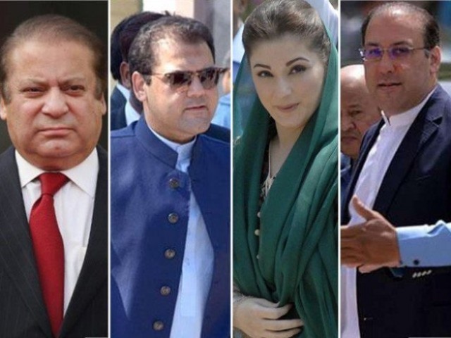 NAB officials have filed references opposite a Sharif family and Dar on a orders of a Supreme Court. PHOTO: Express