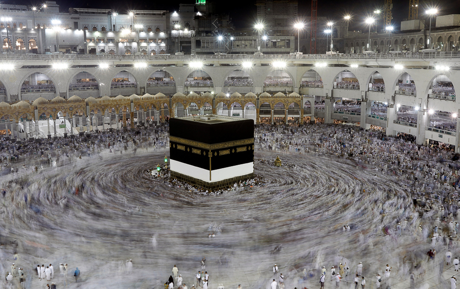 Pilgrims circle the Holy Kaaba ahead of the Haj. PHOTO: REUTERS