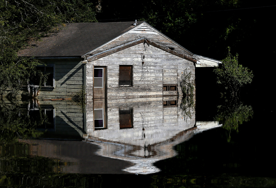 A submerged home is seen in the aftermath of Tropical Storm Harvey in Vidor, Texas, US. PHOTO: REUTERS