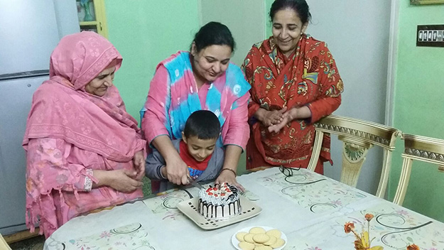 Obaid during his fifth birthday on August, 2016.