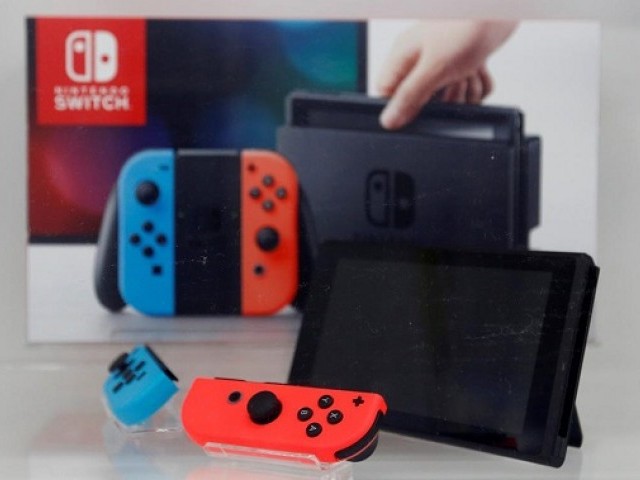A Nintendo Switch game console is displayed at an electronics store in Tokyo, Japan March 3, 2017.  PHOTO: REUTERS