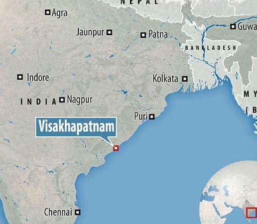 The attack took place in the city of Visakhapatnam, in Andhra Pradesh, on the Bay of Bengal. PHOTO: ONLINE