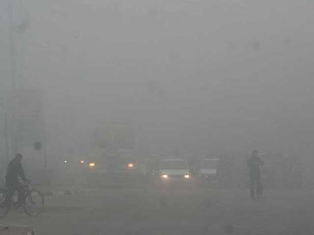 Dense and foggy condition disrupting air travel and transportation in the smog-hit province. PHOTO: EXPRESS/FILE