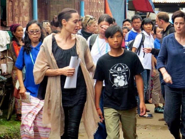 Angelina and her son Pax at a refugee camp in Myanmar. PHOTO: ONLINE