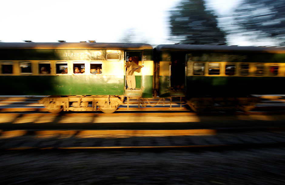 Passengers wait for a train at the Golra Sharif train station in Islamabad, Pakistan. PHOTO: REUTERS