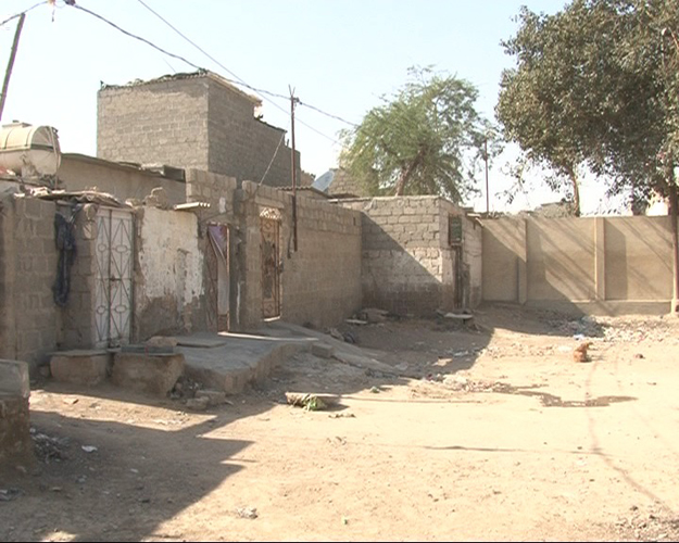 Hundreds of people have been residing in the illegally constructed homes within the remits of the four schools in Korangi No 3. PHOTO: EXPRESS