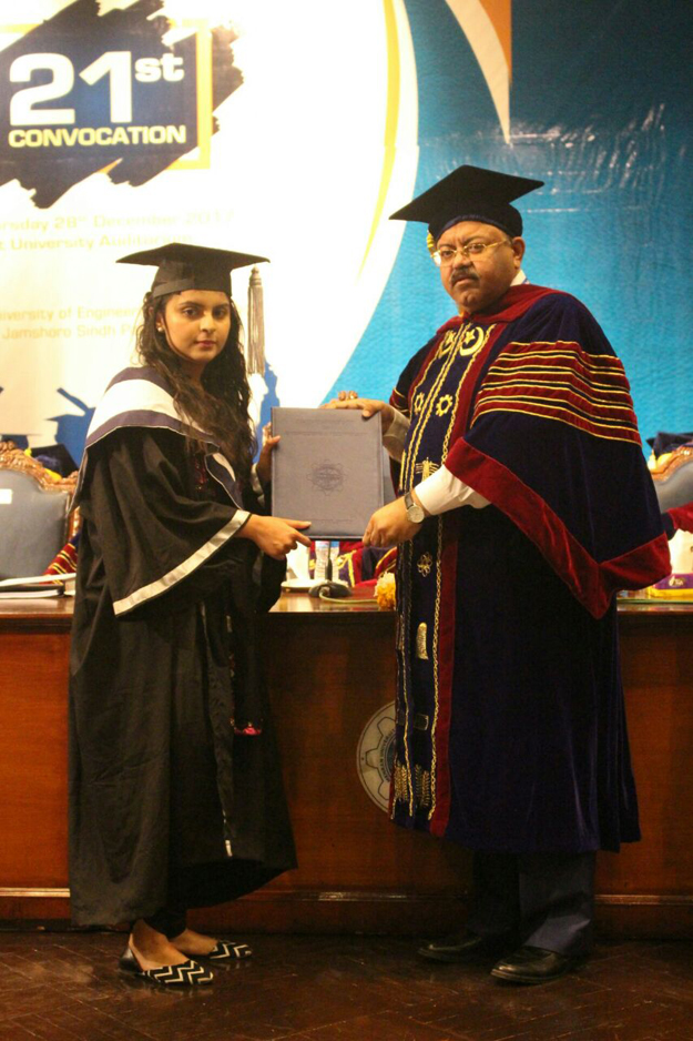 Students of various disciplines received their degrees at the convocation. PHOTO: COURTESY MUET