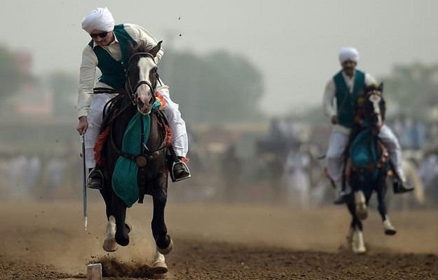 Tent-pegging competitions have been held in the subcontinent for hundreds of years but now have largely been reduced to the odd festival, with Punjab province hosting the majority of such events. PHOTO: AFP