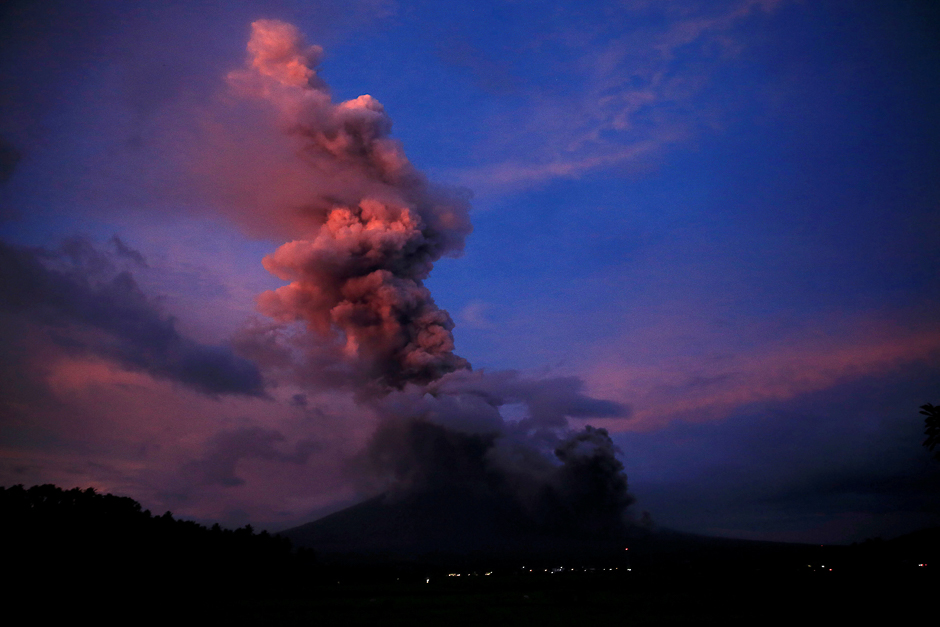 A view of the Mayon Volcano after a new eruption in Camalig, Albay province, south of Manila, Philippines. PHOTO: REUTERS