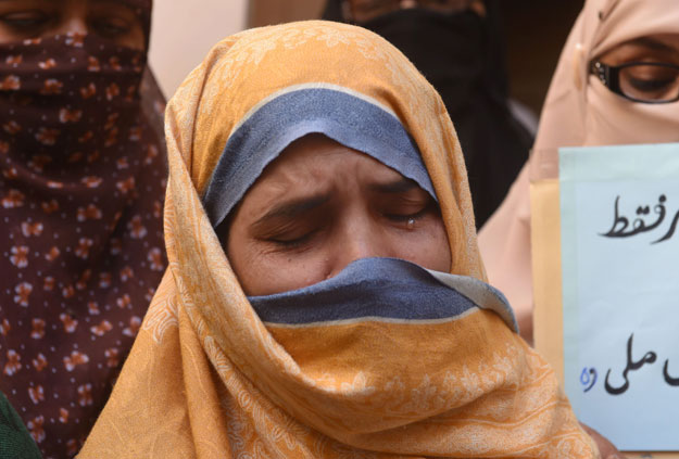 Nusrat Bibi, the mother of Zainab Fatima Ameen. PHOTO: AFP 