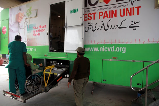 The unit has also a facility of ramp to facilitate patients on wheelchair. PHOTO: ATHAR KHAN