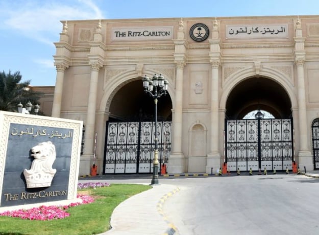 Entrance to the Riyz-Carlton in Riyadh. PHOTO: AFP/File
