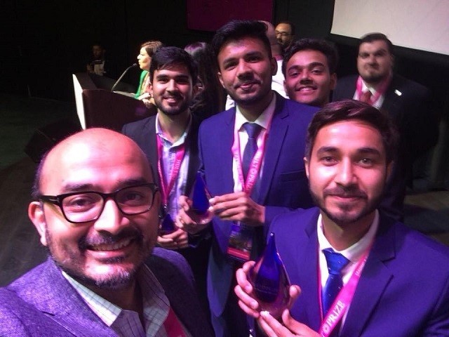 Team PakVitae as they win the regional award for Hult.