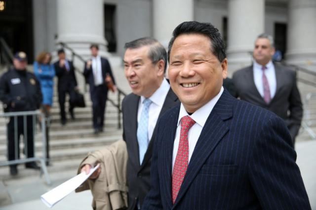 macau billionaire real estate developer ng lap seng r accused of bribing former united nations general assembly president john ashe exits the manhattan us district courthouse in new york us april 7 2017 photo reuters