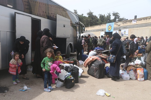 displaced people from eastern ghouta arrived in idlib photo courtesy syria liveuamap com and halabtodaytv