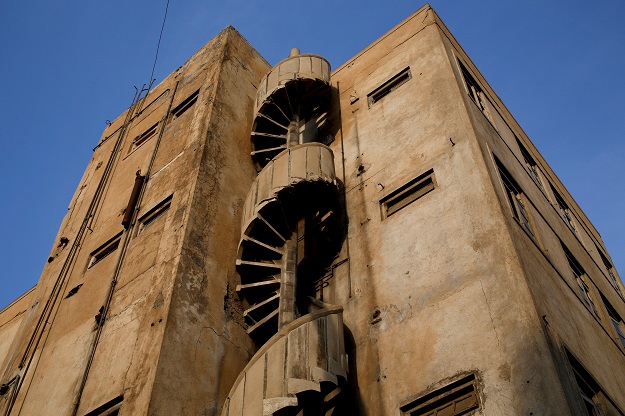 A staircase for emergency exit is seen on a building built in the British colonial period in Karachi, Pakistan, February 20, 2018. PHOTO: Reuters