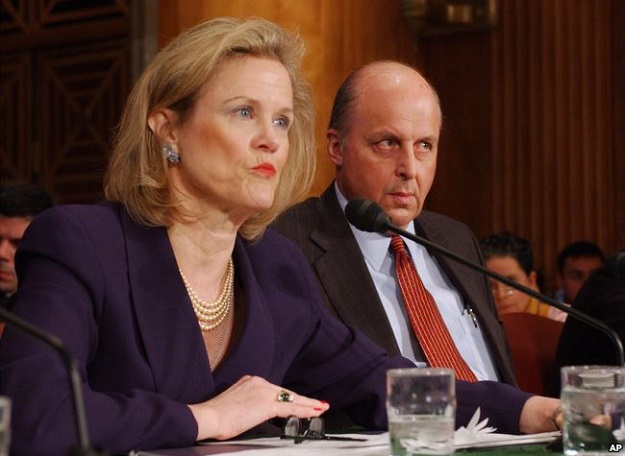 Robin Raphel, former coordinator of the US State Department's Office of Iraq Reconstruction, discusses the UN's Oil for Food Program on Capitol Hill during an appearance before Senate Foreign Relations Committee. PHOTO COURTESY: VOICE OF AMERICA