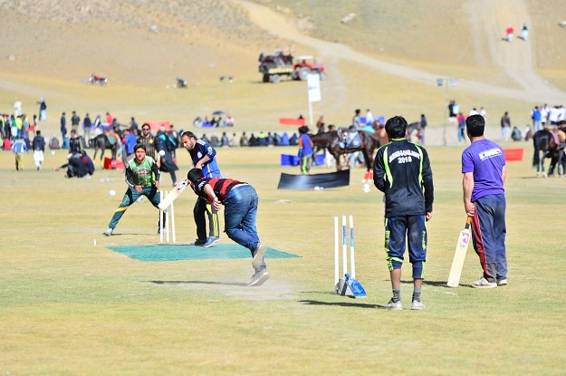 Participants playing cricket. PHOTO: EXPRESS