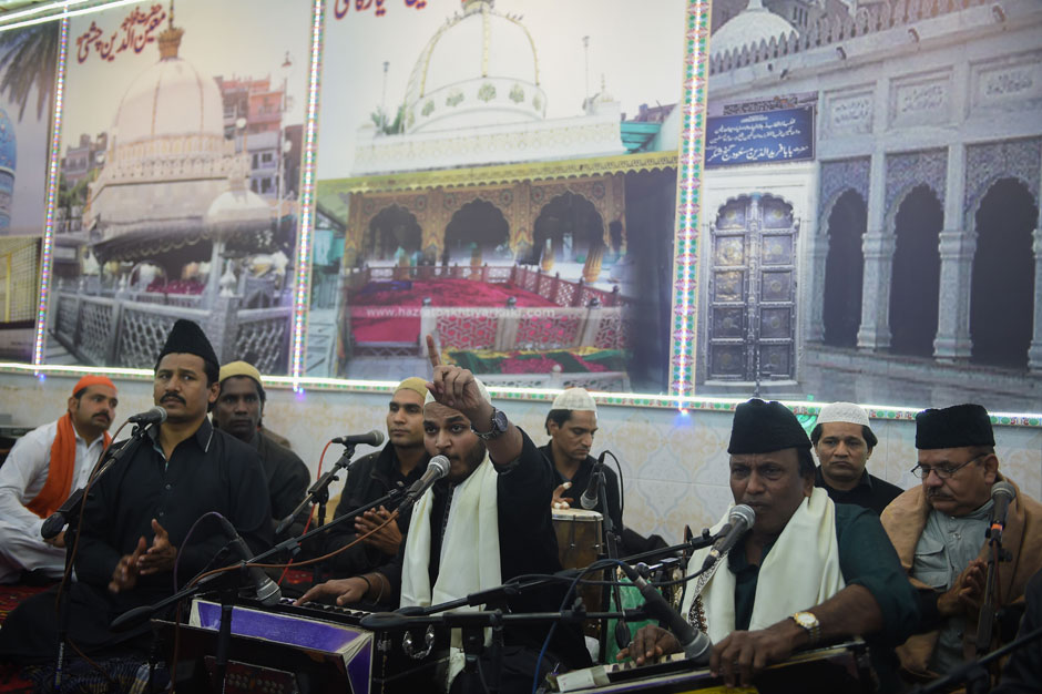 Performers singing Qawwali at a shrine in Islamabad. PHOTO: AFP
