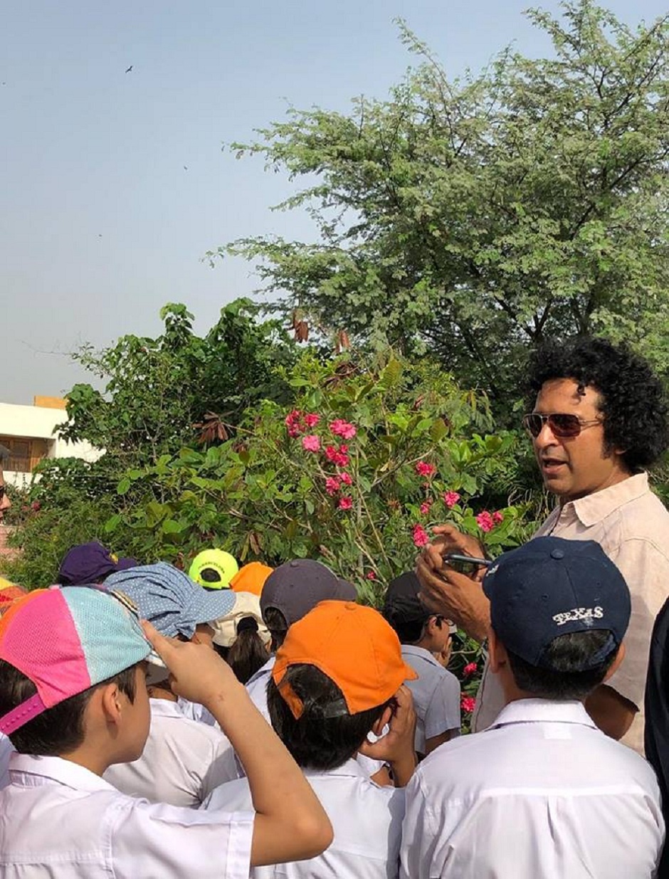Shahzad Qureshi giving school children a tour of the Urban forest - PHOTO COURTESY: URBAN FOREST