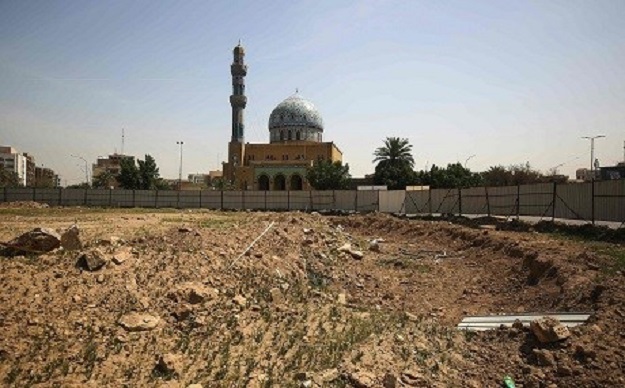 Baghdad's Fardous (paradise) Square, where the statue of Saddam Hussein formerly stood, like many construction sites in the city, remains idle. PHOTO: AFP