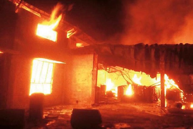 The fire started after midnight in a three-storey building. PHOTO: AFP