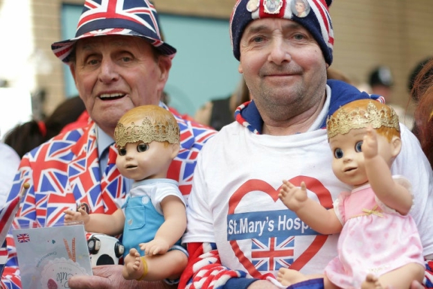 Royal fanatics have been camped for several days outside the hospital wing, where the Duchess of Cambridge gave birth. PHOTO: AFP